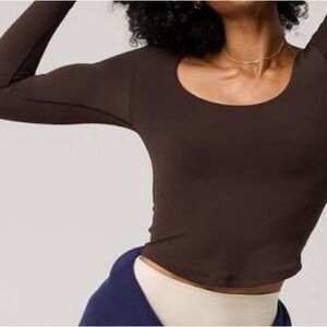 American Eagle Outfitters Dark Brown Long Sleeve Top